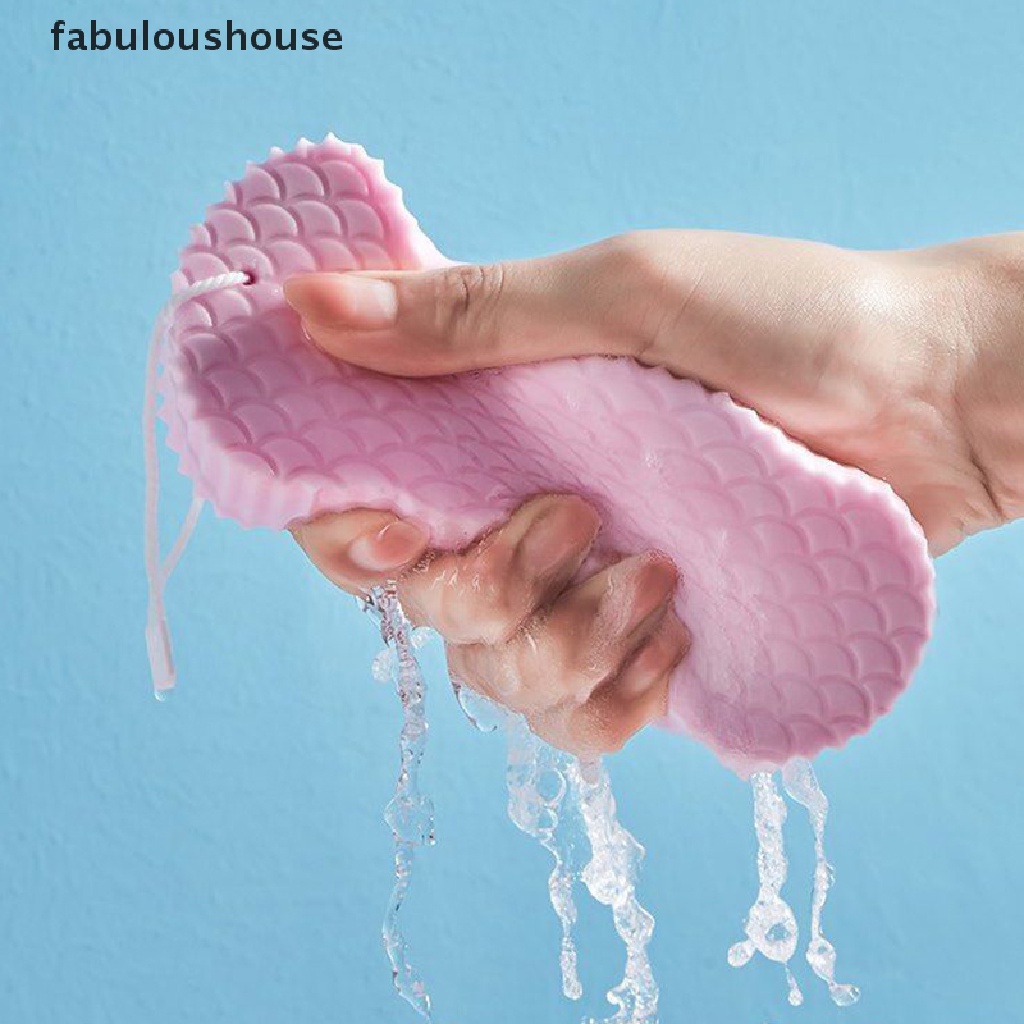 fabuloushouse-ฟองน้ํานุ่ม-ขัดผิว-อาบน้ํา-ขัดผิว-แปรงอาบน้ํา-ทําความสะอาดผิวกาย-ใหม่