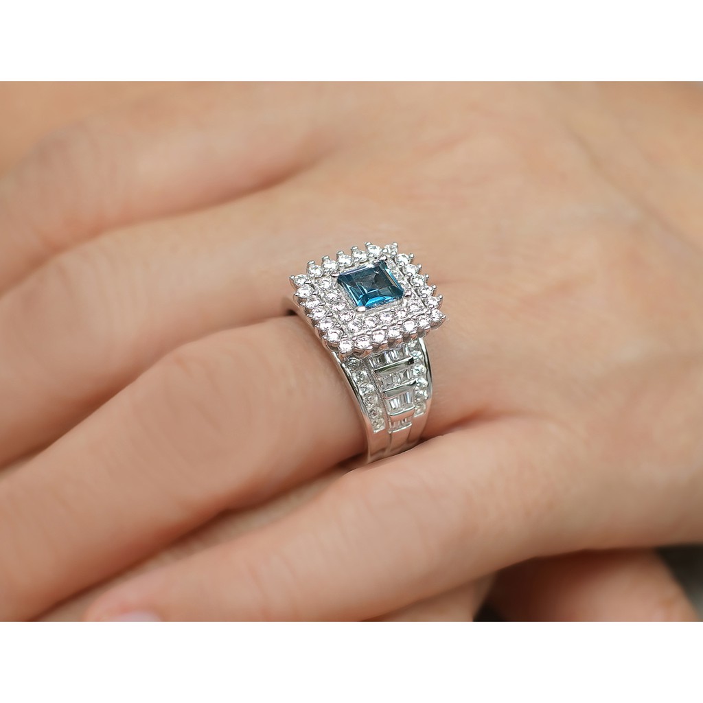 แหวนลอนดอนบลูโทปาซ-เงินแท้-92-5-ชุบโรเดียม-ring-london-blue-topaz-silver92-5-amp-rhodium