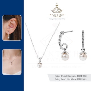 ภาพขนาดย่อของภาพหน้าปกสินค้า‍ ️  ต่างหู สร้อยคอ คนแพ้ง่าย : Fairy Pearl (FME-01 , FMN-01) Nantich Jewelry จากร้าน nantichjewelry_official บน Shopee