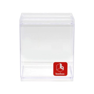 กล่องเก็บของพลาสติกใสซ้อนได้ ขนาด 8.5x8.5x9.75 ซม. สีใส  กล่องเก็บของอเนกประสงค์ ผลิตจากพลาสติดเกรด A ที่มีคุณภาพดี