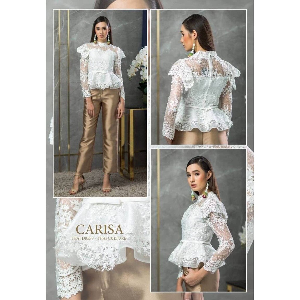 carisa-เสื้อลูกไม้-ชุดไทย-เกรดพรีเมี่ยม-สวยงาม-ซิปหลัง-มีโครงชุดให้ภายในเสื้อใส่ขึ้นมาสวยได้รูป-3978