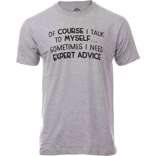 เสื้อยืดลําลอง แขนสั้น พิมพ์ลาย I Talk to Myself สําหรับผู้ชาย