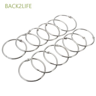 Back2Life ห่วงโลหะสแตนเลสทรงกลมป้องกันสนิมสําหรับแขวนผ้าม่านห้องน้ําหลากสี 12ชิ้น/ล็อต