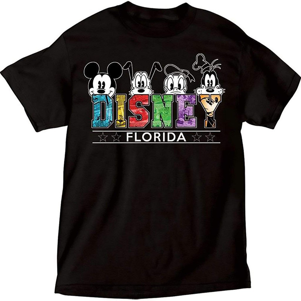 เสื้อยืดโอเวอร์ไซส์ใหม่สไตล์ขายร้อน-florida-mickey-pluto-donald-amp-goofy-heads-cotton-short-sleeve-men-tshirts-3xl