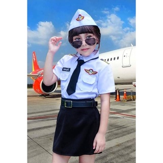 ชุดอาชีพเด็ก ชุดเด็ก ชุดนักบินเด็กพร้อมอุปกรณ์ครบ พร้อมหมวก  FA003