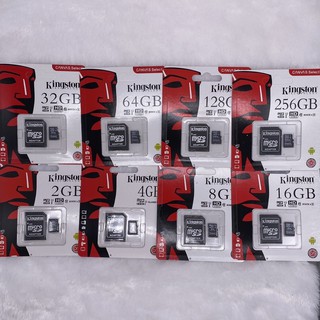 เช็ครีวิวสินค้าเมมโมรี่การ์ด Kingston Micro SD card Memory Card2GB 4GB 8GB 16GB 32GB 64GB 128GB 256GBกล้อง/ โทรศัพท์มือถือ