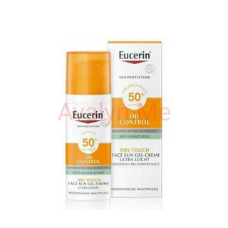 ซันดรายทัช (Oil Control) | ยูเซอริน Eucerin Oil Control Face Sun Gel Cream SPF50+ (50ml.) กันแดดสำหรับผิวมัน เป็นสิวง่าย