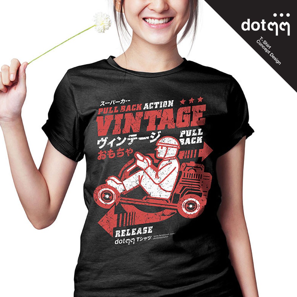 dotdotdot-เสื้อยืดหญิง-concept-design-ลาย-go-kart-black