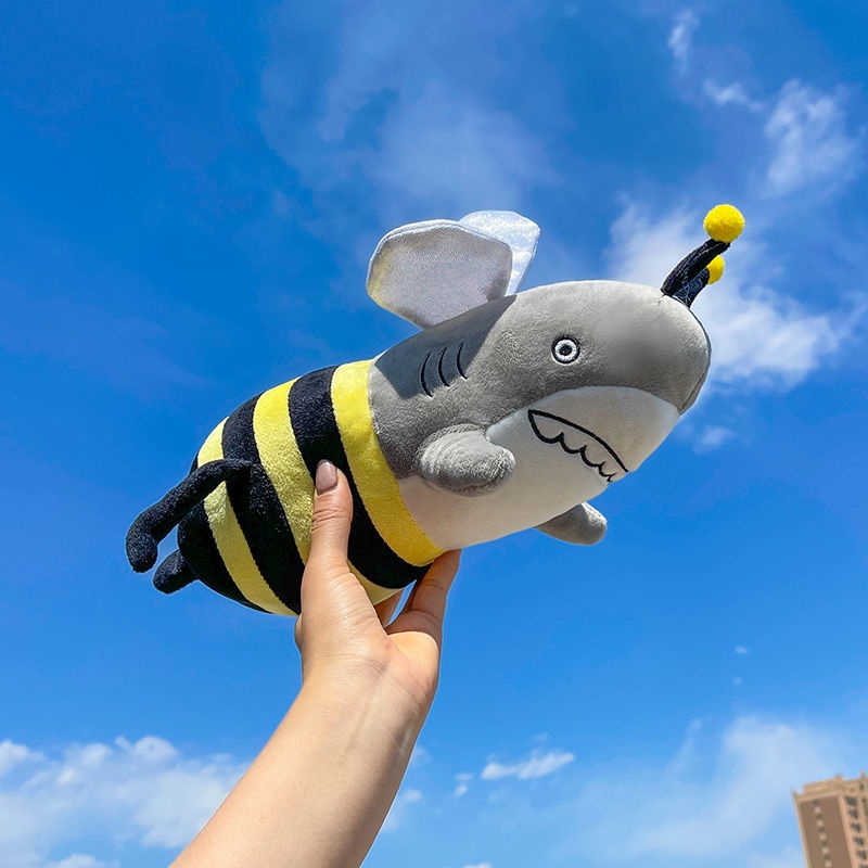 shark-bee-doll-shark-bee-plush-toy-shark-dog-pillow-doll-birthday-gift-for-girls