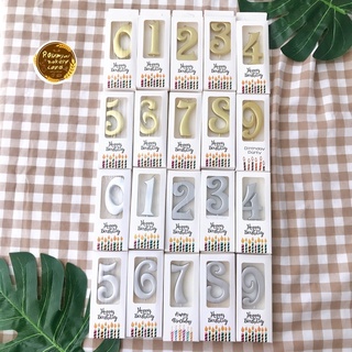 ภาพหน้าปกสินค้าเทียนตัวเลขสีทอง ,เงิน  ส่ง 10บาท ที่เกี่ยวข้อง