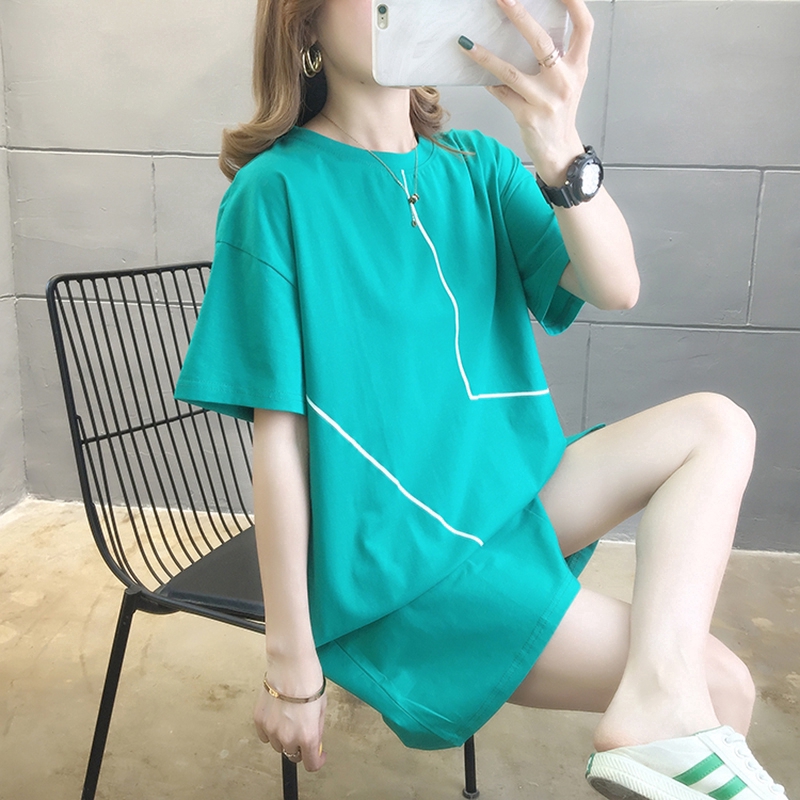 2020-cotton-summer-clothes-korean-loose-medium-long-women-short-sleeve-t-shirt