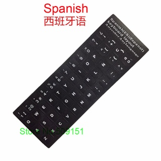 100 PCS Universal Spanish Keyboard Sticker Matte Skin Letters Keyboard Sticker Cover Protector Film 10 - 17 inch Noteboo