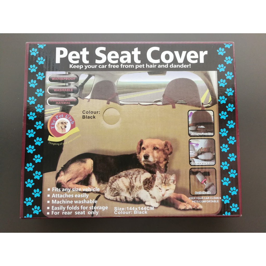 ภาพสินค้าPet Seat Cover เบาะรองกันเปื้อนในรถสำหรับสุนัขและแมว(สีดำ) รุ่น Pet Seat Cover-15oct-J1 จากร้าน superhomsaleshop2 บน Shopee ภาพที่ 5