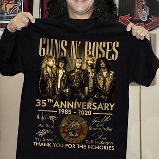 [S-5XL] เสื้อยืดคอกลม ผ้าฝ้าย พิมพ์ลาย Guns N Roses 35Th Anniversary 1985-2022 Thank You For The Memories สําหรับผู้ชาย