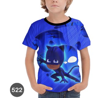 เสื้อยืด พิมพ์ลาย CatBoy PJ Masks สําหรับเด็ก 522