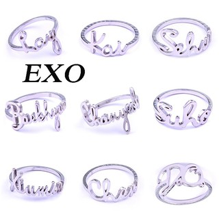 แหวนลายแหวนชื่อวงศิลปินเกาหลี Exo