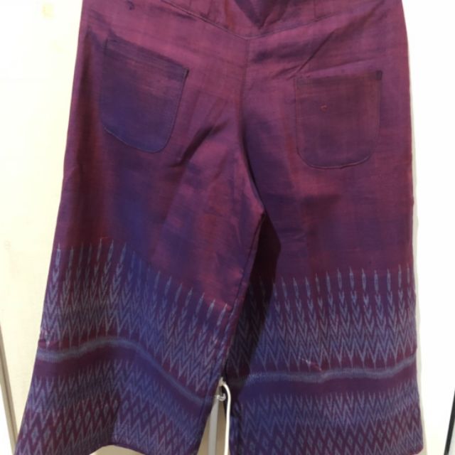 กางเกงขาห้าส่วน-ไหมมัดหมี่โบราณ100-thai-silk