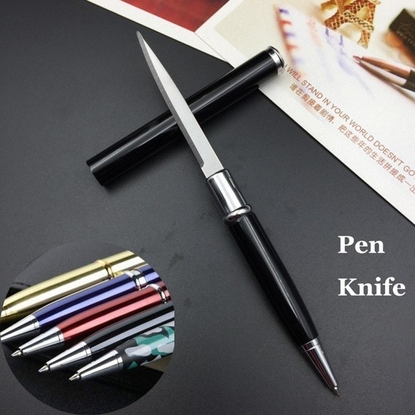 ปากกาลูกลื่น-ปากกามีด-ที่จำเป็นเครื่องมืออเนกประสงค์ปากกาเขียน-หมึกสีดำ-สินค้าพร้อมส่ง-สั่งได้เลย