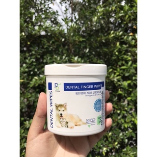 PETSIDE Dental Finger Wipes 50 pcs. ปลอกนิ้วแปรงฟัน ทำความสะอาดฟัน สุนัขและแมว