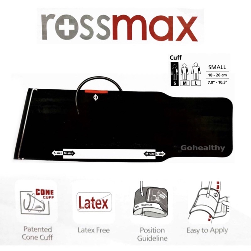 rossmax-cuff-ผ้าพันแขน-สำหรับ-เครื่องวัดความดัน-rossmax-เลือกได้-3-ขนาด-จัดส่งเร็ว