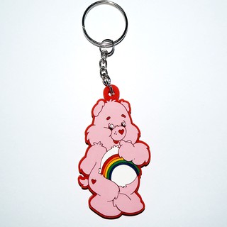 พวงกุญแจยาง care bear rainbow หมี แคร์ แบร์