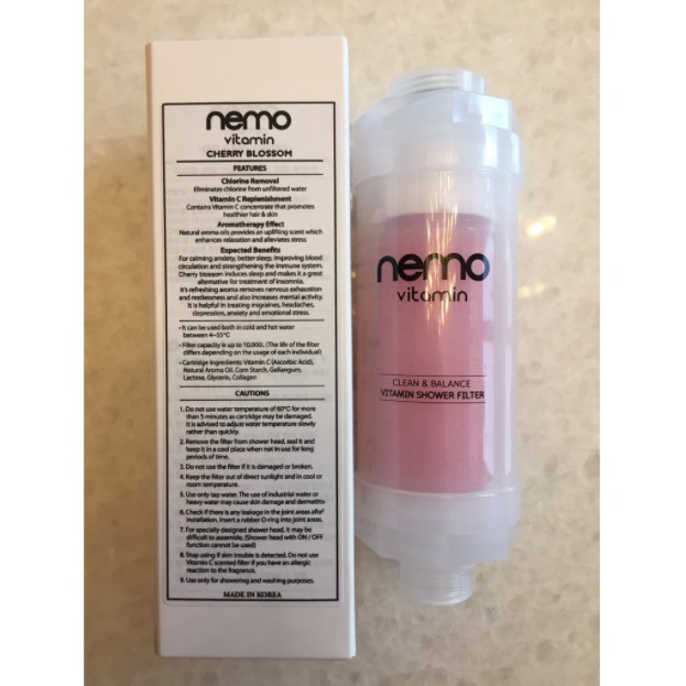 Nemo vitamin shower filter แท่งกรองติดฝักบัว แพ้น้ำ แพ้คลอรีน บำรุงผิว