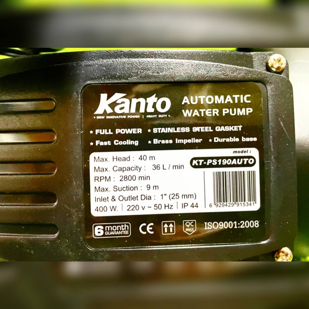 kanto-ปั๊มน้ำอัตโนมัติ-รุ่น-kt-ps-190auto-400วัตต์-ท่อออก-1นิ้ว-ใบพัดทองเหลือง-หน้าแปลนเหล็ก-ปั๊มน้ำ-ปั๊มบ้าน