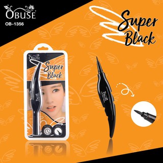 Obuse Wing Eyeliner Pen Black OB-1356 เมจิกอายไลเนอร์กันน้ำสูตรใหม่ หัวแปรงฟองน้ำอ่อนนุ่ม เขียนง่าย ให้เส้นคมกริบ
