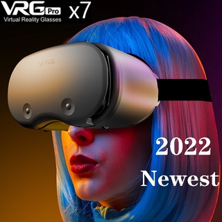 2022 VRGPRO X7 VR Virtual Reality 3D แว่นตา VR ชุดหูฟังสำหรับสมาร์ทโฟน 5.0 ถึง 7.0 นิ้วแบบเต็มหน้าจอ Visual Wide-Angle VR Box