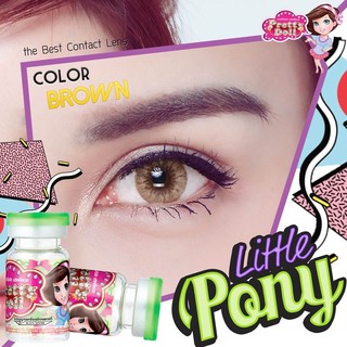 Little Pony Brown (1)(2) Pretty Doll มินิ สีน้ำตาล น้ำตาล ขอบฟุ้ง Contact Lens Bigeyes คอนแทคเลนส์ สายตาสั้น ค่าสายตา