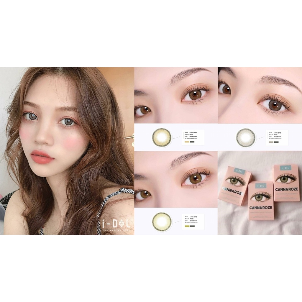 แยก-1-ชิ้น-คอนแทคเลนส์รายเดือน-รายปี-idollens-roze-airy-canna-roze-เกาหลี-มีค่าสายตา