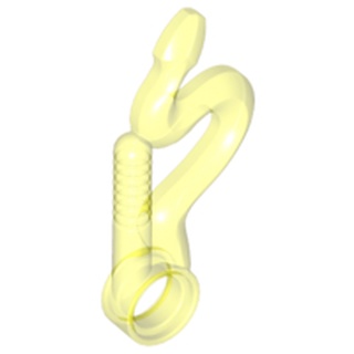 Lego part (ชิ้นส่วนเลโก้) No.98348 Minifigure, Weapon Whip Bent with Snake Head and Pin Hole