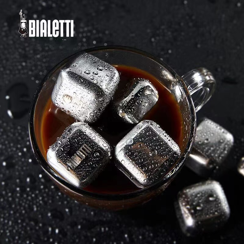 พร้อมส่ง-bialetti-ก้อนน้ำแข็งสแตนเลส-ก้อนน้ำแข็งเทียม-น้ำแข็งเหล็ก-น้ำแข็งสแตนเลส-ice-cube-ไม่มีวันละลาย