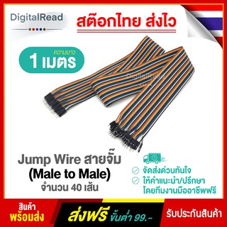 Jump Wire สายจั๊ม ผู้-ผู้ (Male to Male) ยาว 1 เมตร จำนวน 40 เส้น สต็อกไทยส่งไว