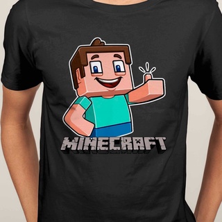 เสื้อทหาร เสื้อยืด เกม Minecraft เสื้อยืดคอกลมแขนสั้นผู้ชาย | เสื้อยืด ชุดลำลอง | เสื้อยืดเกมมิ่ง