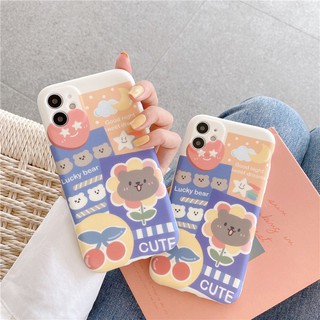 เคสไอโฟน เคสซิลิโคน 11 promax iPhone case เคสนิ่ม เนื้อซิลิโคน for iPhone X XS MAX XR  7+ 8PLUS Lucky bear TPU-R1340