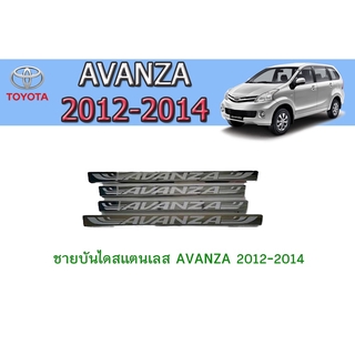 ชายบันไดสแตนเลส/สคัพเพลท โตโยต้า อแวนซ่า Toyota AVANZA 2012-2014