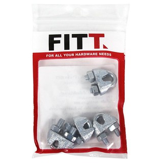 FITT 1/8" WIRE ROPE CLIPS 4EA กิ๊ปจับสลิง FITT 1/8 นิ้ว 4 ชิ้น อุปกรณ์โซ่และสลิง อุปกรณ์รั้วและเชือกกั้น วัสดุก่อสร้าง F