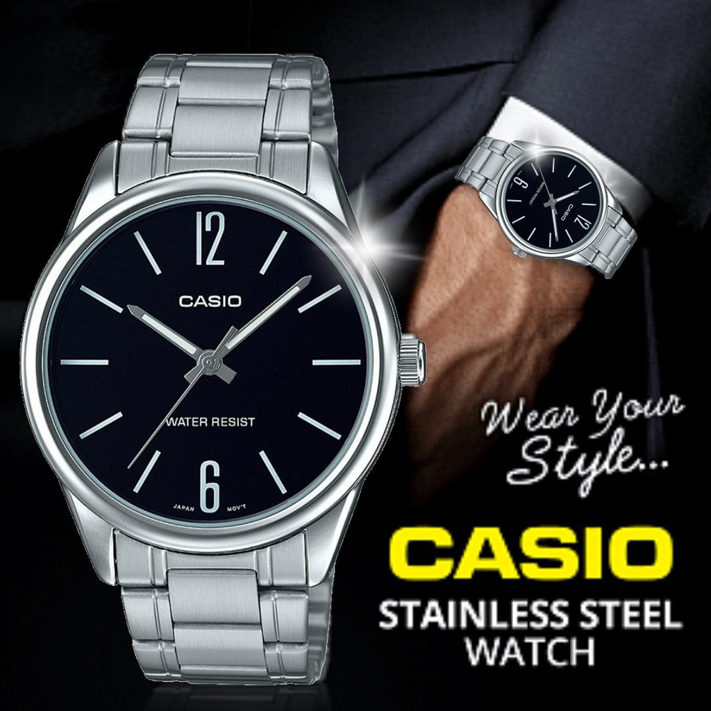 ภาพหน้าปกสินค้าของแท้ นาฬิกาข้อมือ Casio ผู้ชาย รุ่น MTP-V005 สายสแตนเลส จากร้าน wanwela.watch บน Shopee