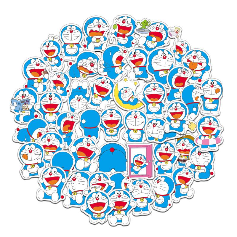 สติกเกอร์ ลายการ์ตูนโดราเอมอน กันน้ำ 60 ชิ้น