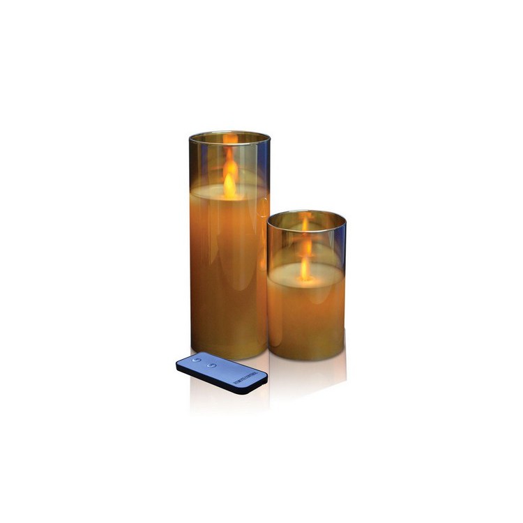 เทียน-ledชุด-2-ไซส์ครอบแก้วทอง-รีโมท-claire-claire-111203021-หลอดไฟ-led-หลอดไฟ-โคมไฟส่องสว่างและพัดลมเพดาน