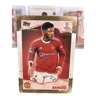 2021-22 Topps Gold X Tyson Beck UEFA Champions League Soccer Cards Manchester United