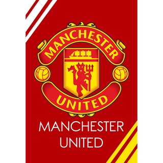 Manchester United Logo แมนเชสเตอร์ยูไนเต็ด  MUFC แมนยู Red Devils โปสเตอร์ Poster วอลเปเปอร์ ตกแต่งผนัง ฟุตบอล Football