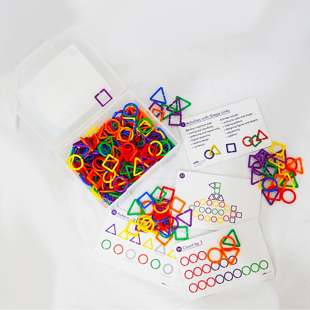ชุดการร้อยแบบรูปเรขาคณิต (360 ชิ้น) (Shape Links Activity Set) | Shopee ...