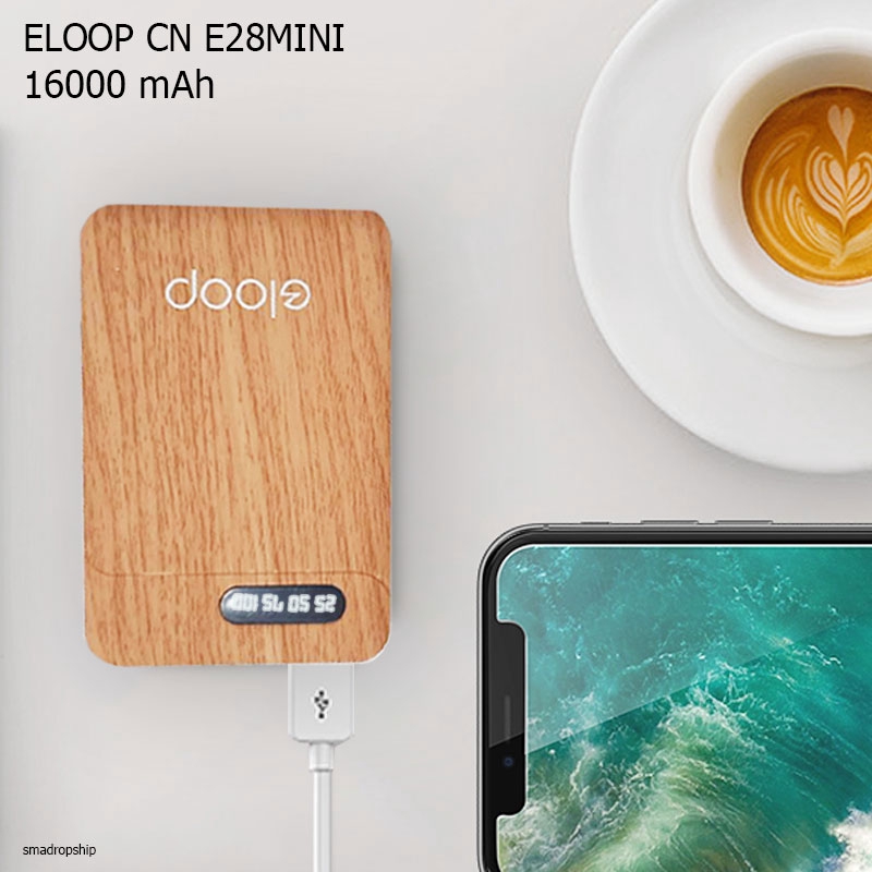 Power Bank แบตเตอรี่สำรอง ELOOP CN รุ่น E28 mini ความจุ 12000 mAh มีแถม ...