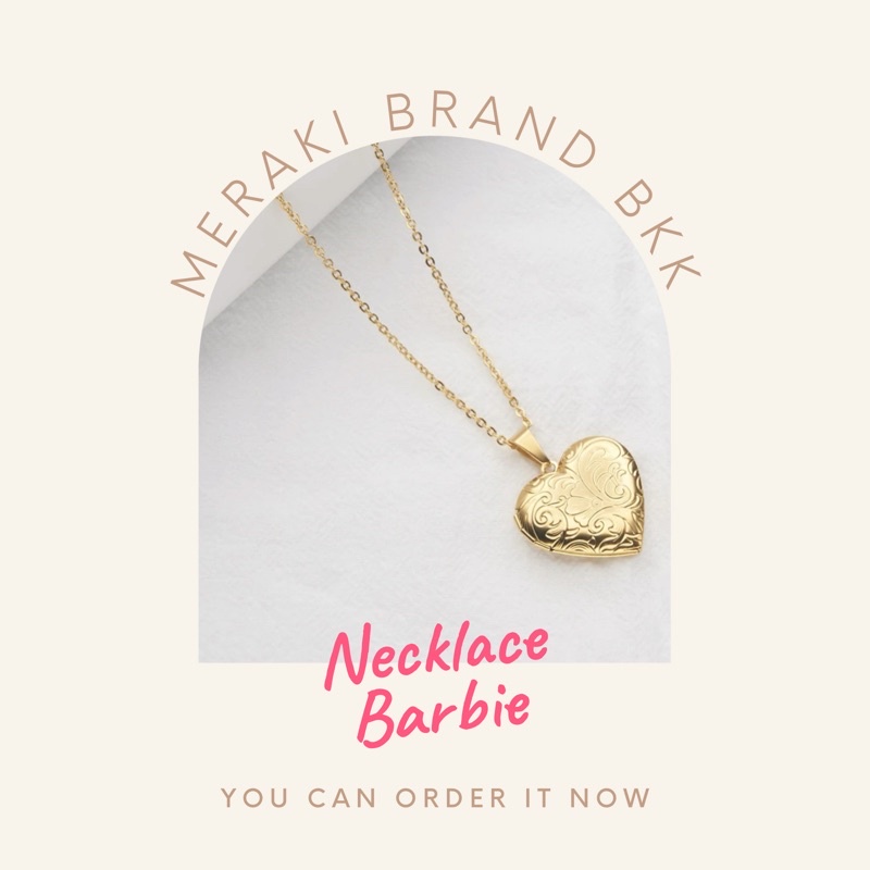 พร้อมส่ง! สร้อยคอเจ้าหญิง heart locket บาร์บี้ barbie princess