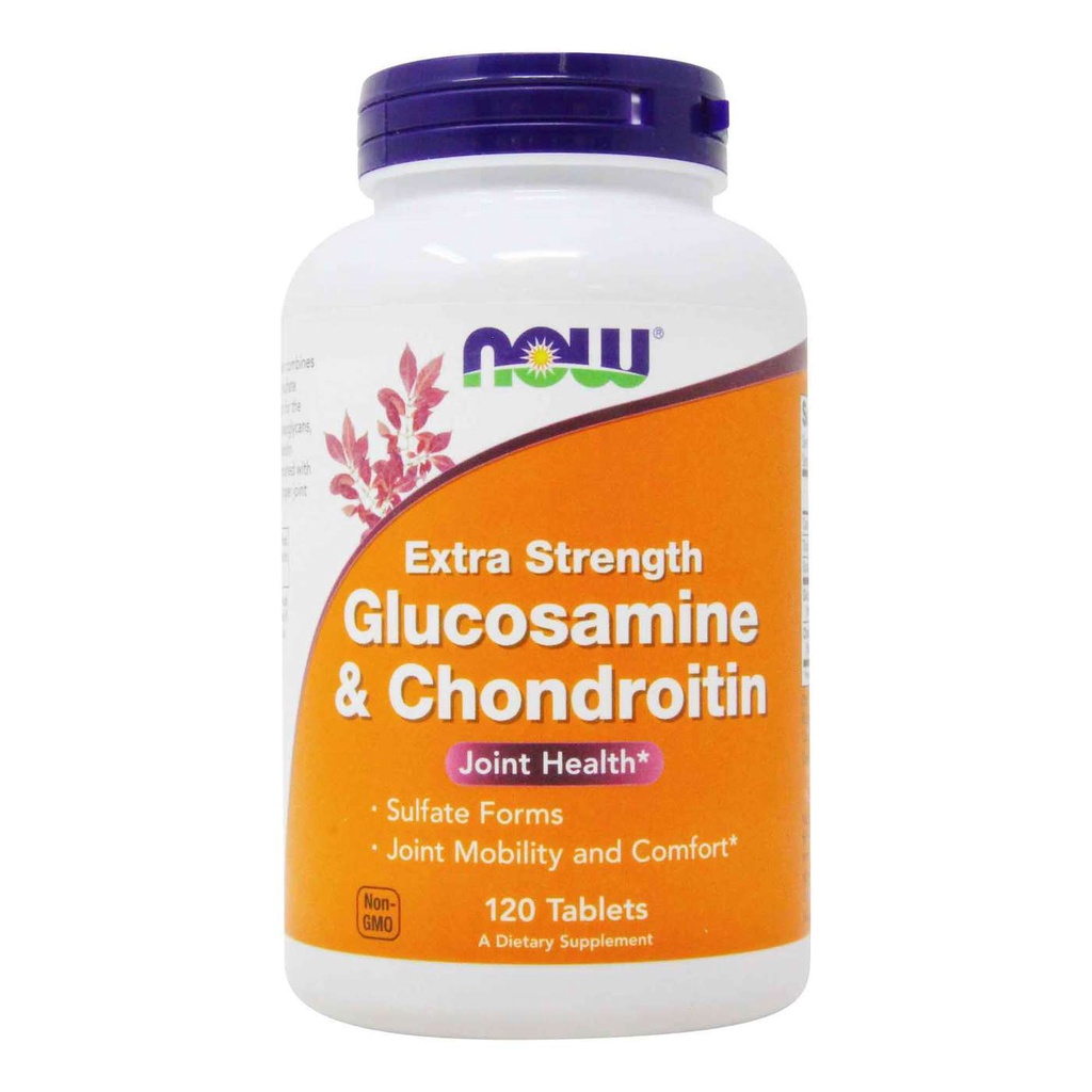 NOW Foods, Glucosamine & Chondroitin, Extra Strength, 120 Tablets/240