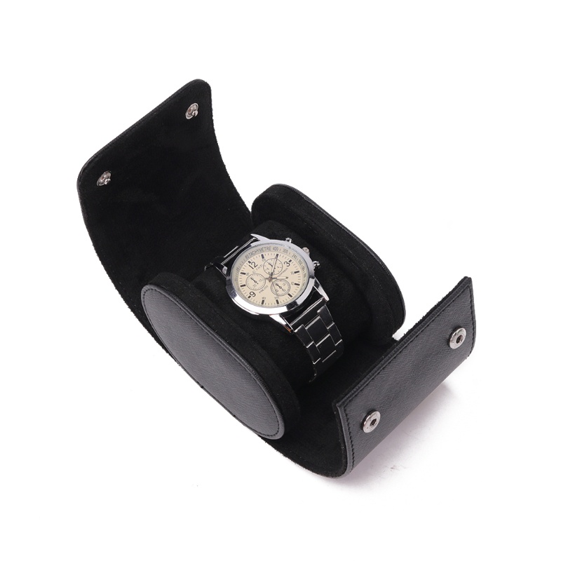 ภาพหน้าปกสินค้าYeahyoudo Luxury Leather Watch Storage Box Travel Single Watch Case Watch Gift Box for Christmas Anniversary Birthday