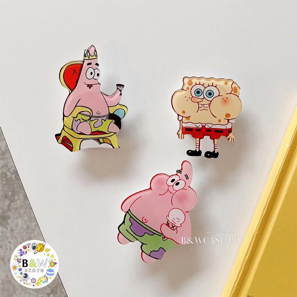 การ์ตูนน่ารัก-mary-cat-spongebob-patrick-star-ที่วางโทรศัพท์-ดอกไม้-วางกาว-พับนิ้ว-แหวนจับโทรศัพท์