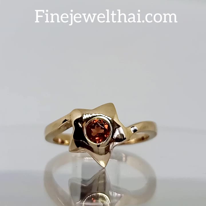 finejewelthai-แหวนโกเมน-พลอยแท้-โกเมน-พลอยประจำเดือนเกิด-garnet-silver-ring-birthstone-r1032gm